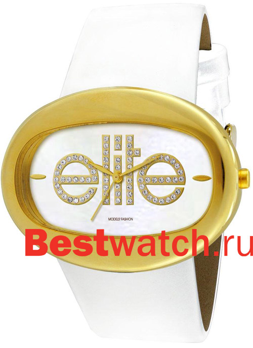Часы Elite Leather Crystal E50672G-008