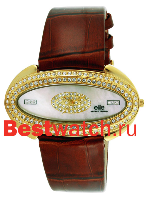 Часы Elite Leather Crystal E50752-105