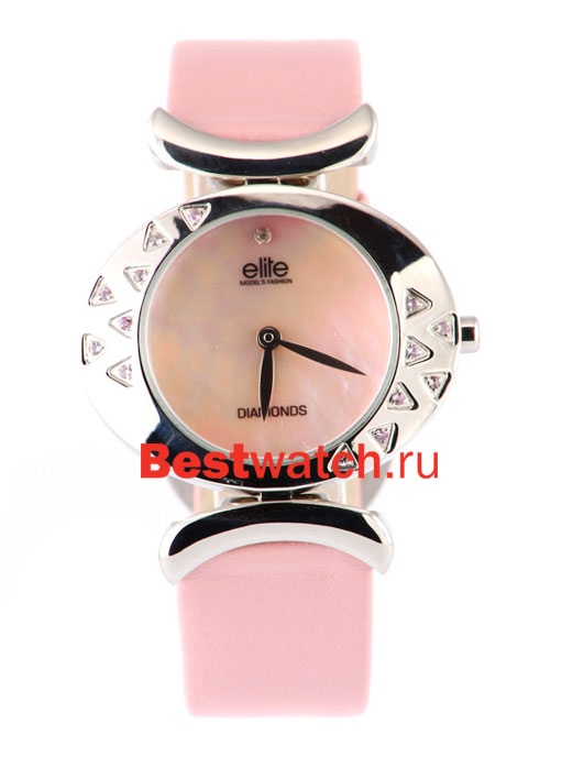Часы Elite Leather Crystal E50782S-004