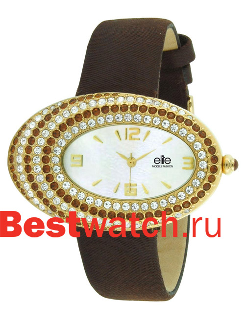 Часы Elite Leather Crystal E50812G-004