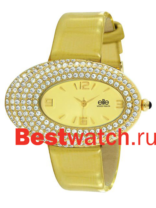 Часы Elite Leather Crystal E50812G-005