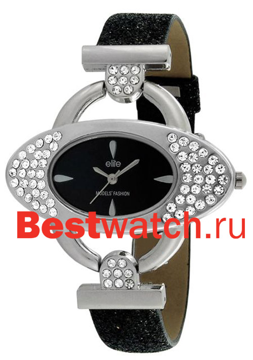 Часы Elite Leather Crystal E51652S-203
