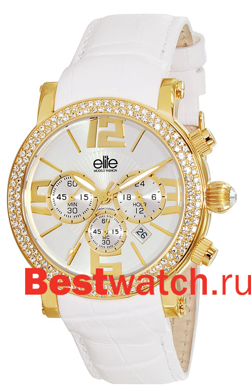 Часы Elite Leather Crystal E51982-101