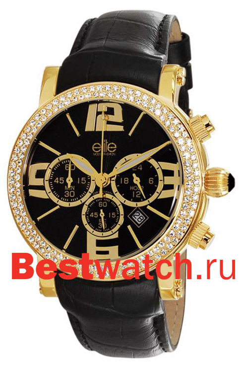 Часы Elite Leather Crystal E51982-103