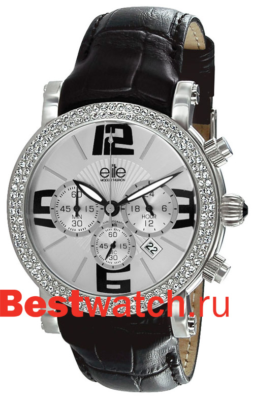 Часы Elite Leather Crystal E51982-203