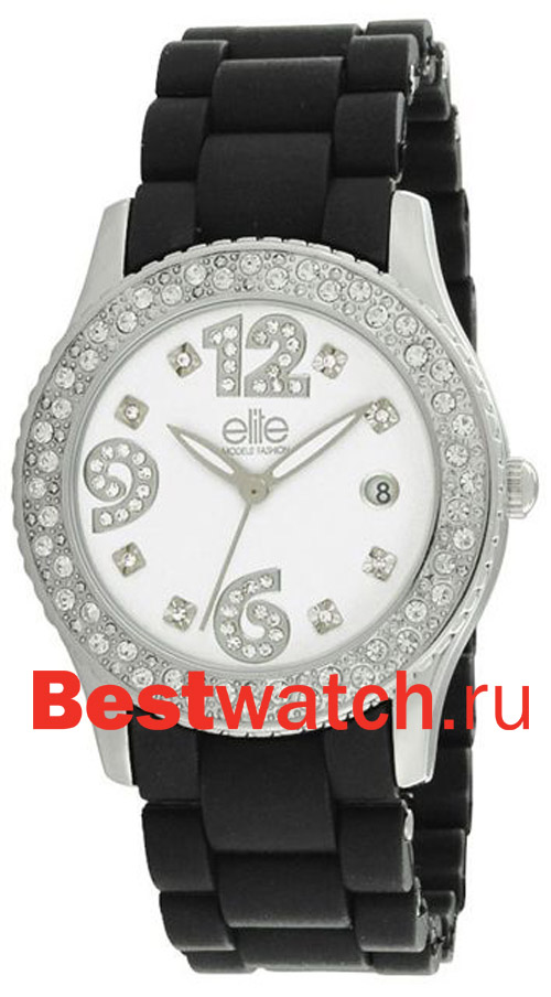 Часы Elite Leather Crystal E52182S-203