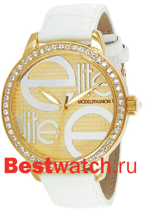 Часы Elite Leather Crystal E52452G-104