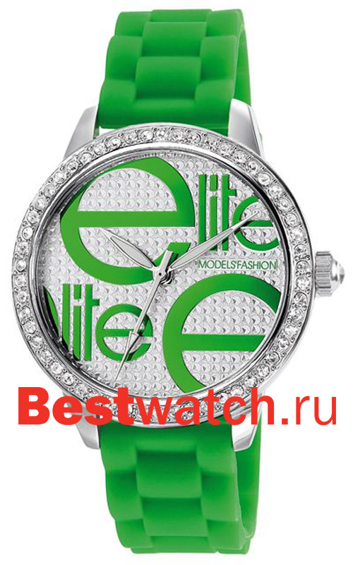 Часы Elite Leather Crystal E52459G-207