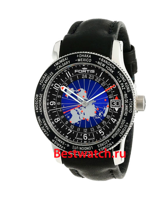 Часы Fortis B-47 World Timer 674.21.11L.01
