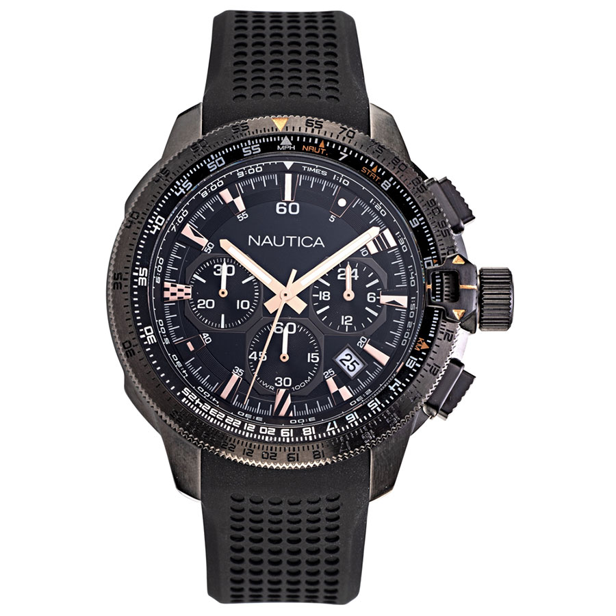 Часы Nautica Black Chrono  NAPMSB005
