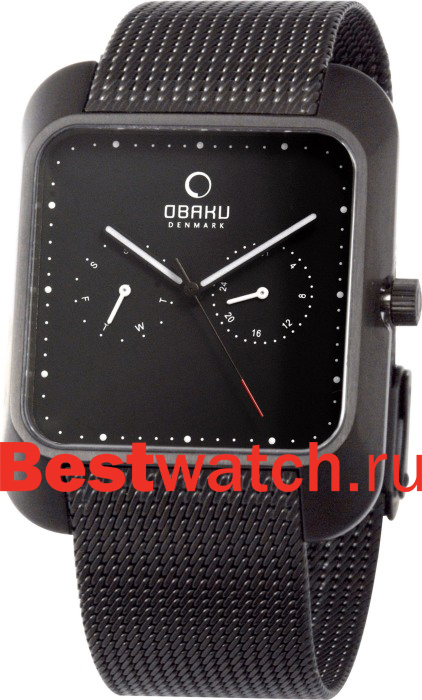 Часы Obaku Rectangular V145UBBMB