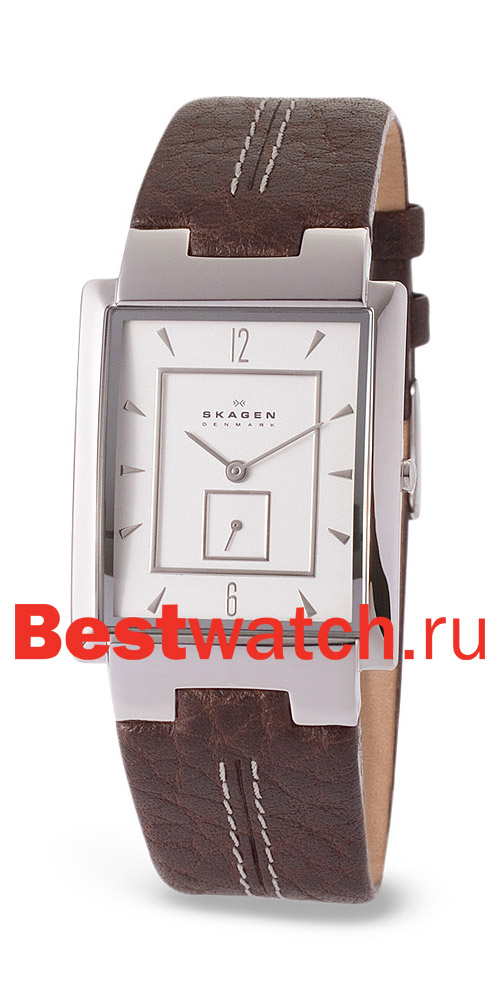 Часы Skagen Leather Rectangular 324LSL1