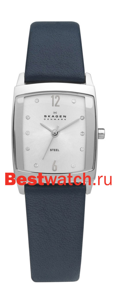 Часы Skagen Leather Rectangular 691SSLN