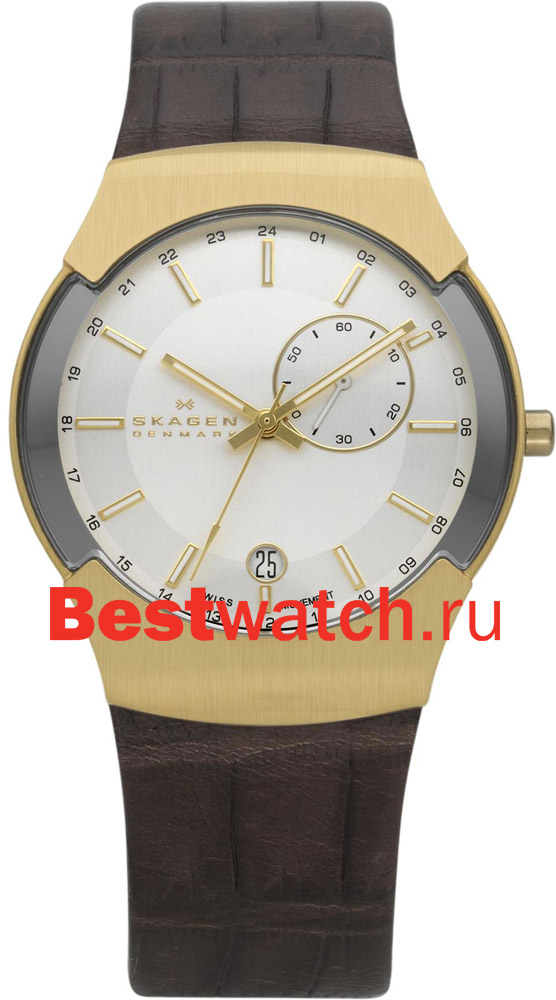 Часы Skagen Leather 983XLGLD