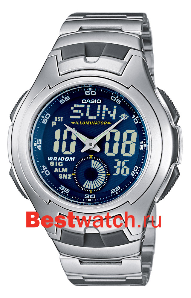 Часы Casio Ana-Digi AQ-160WD-2B