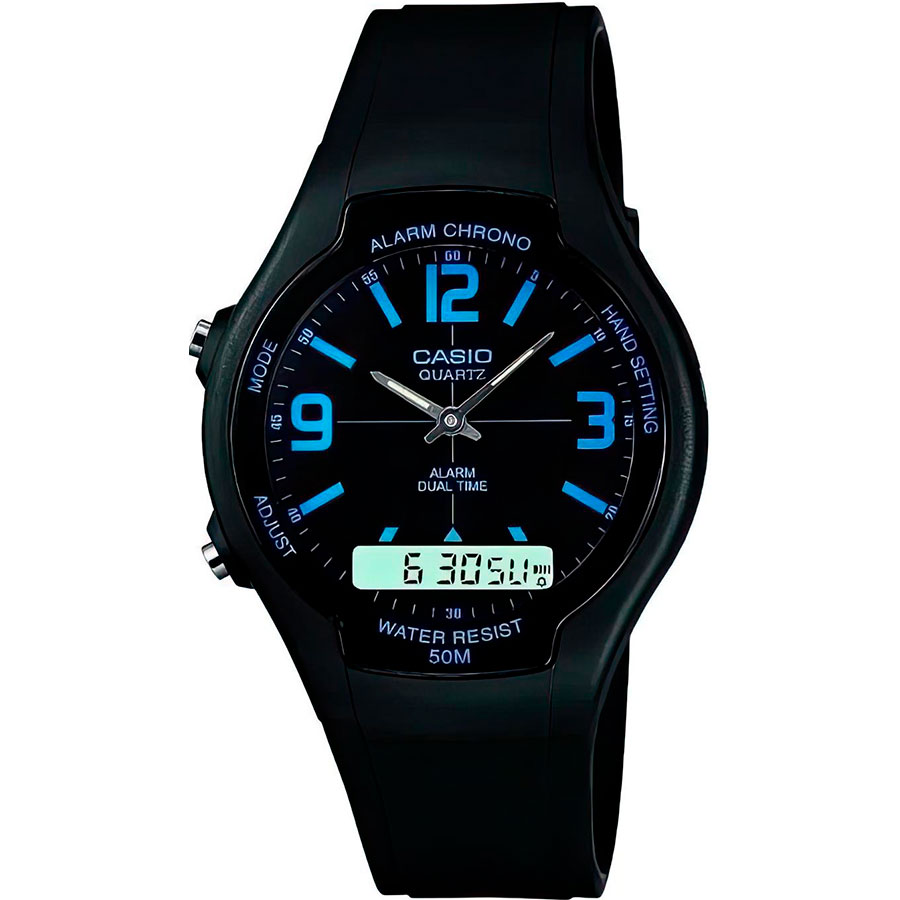 Часы Casio Ana-Digi AW-90H-2B