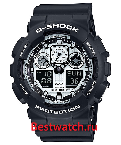 Часы Casio G-Shock GA-100BW-1A