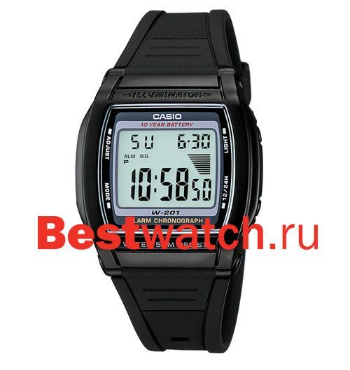 Часы Casio Digital W-201-1A