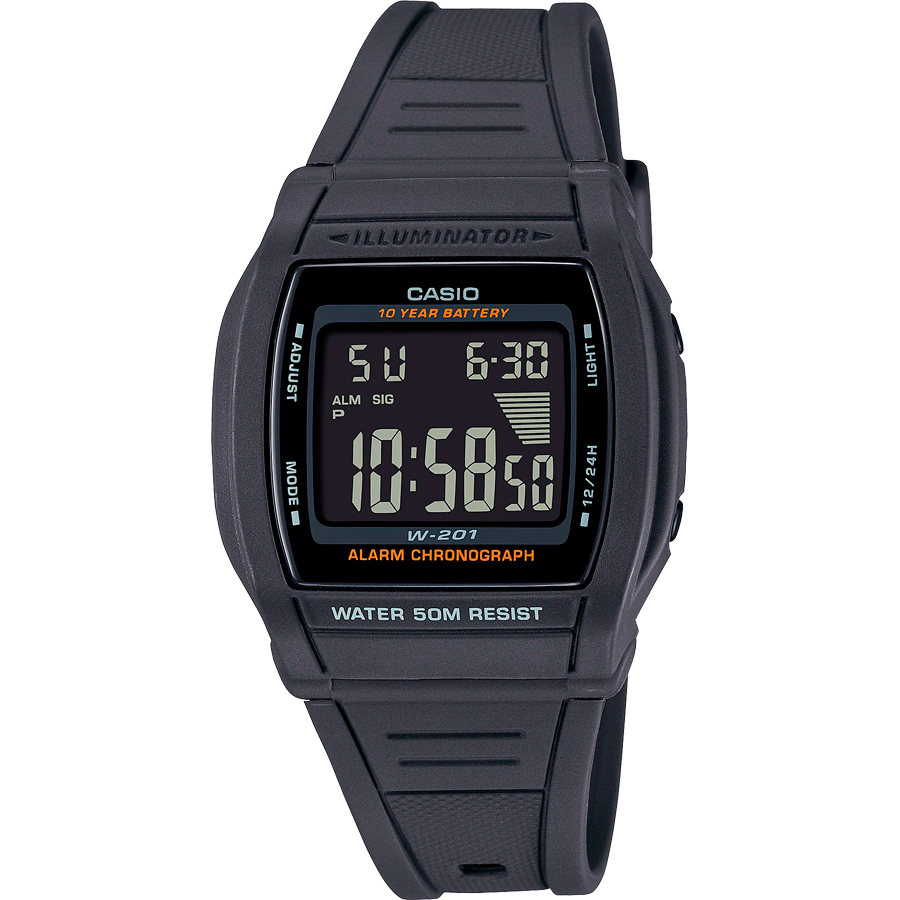 Часы Casio Digital W-201-1B