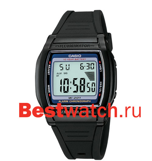 Часы Casio Digital W-201-2A