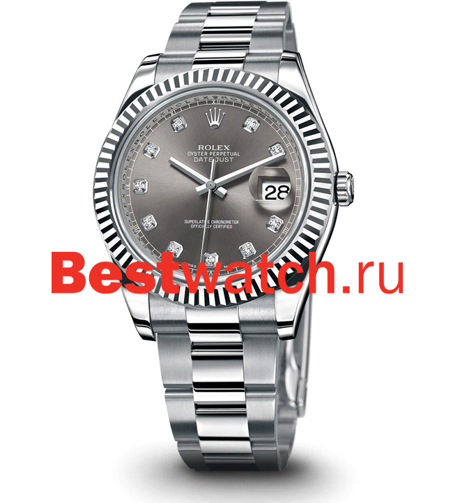 Часы Rolex Datejust II 41 116334d_rhodium