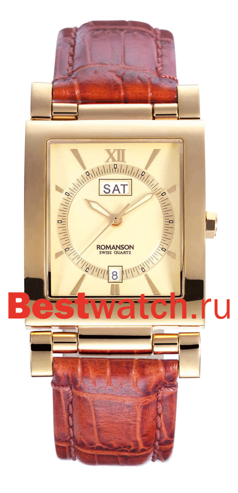 Часы Romanson Leather DN3565MG(GD)