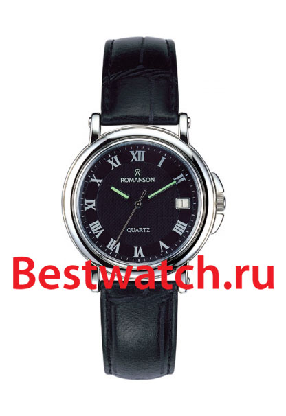 Часы Romanson Leather TL0160SMW(BK)