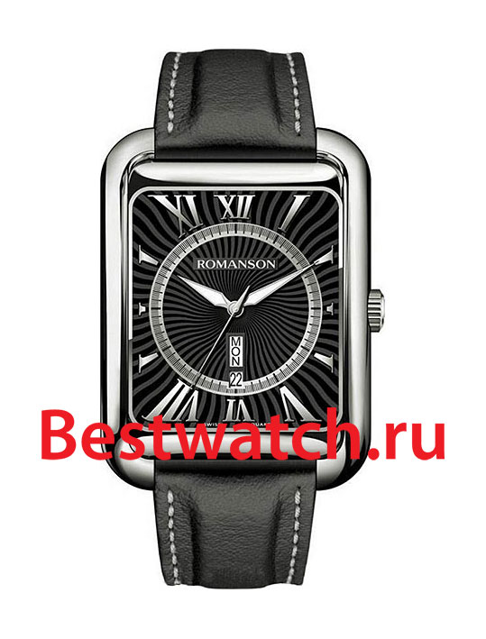 Часы Romanson Leather TL0353MW(BK)