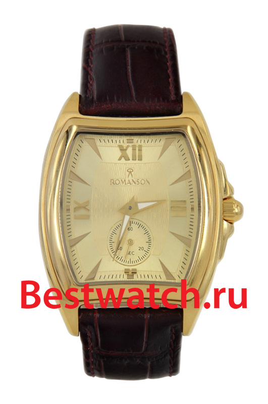 Часы Romanson Leather TL3598SMG(GD)