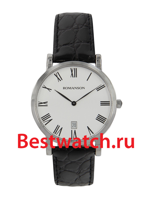 Часы Romanson Leather TL5507SMW(WH)