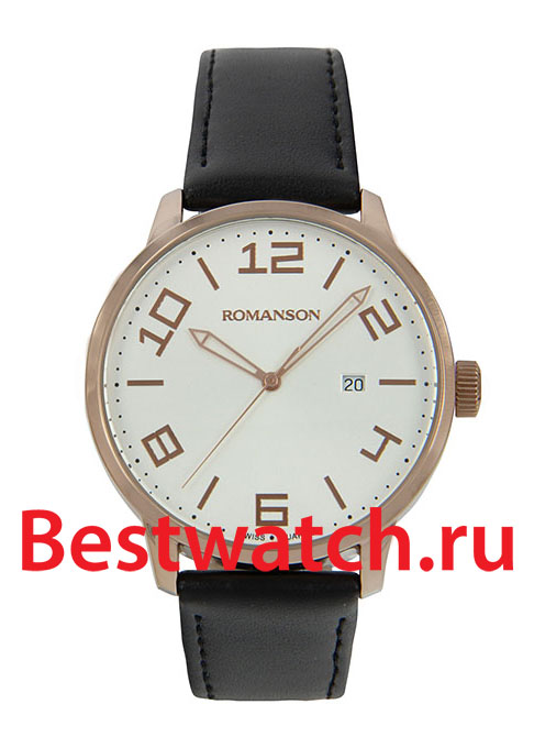 Часы Romanson Leather TL8250BMR(WH)