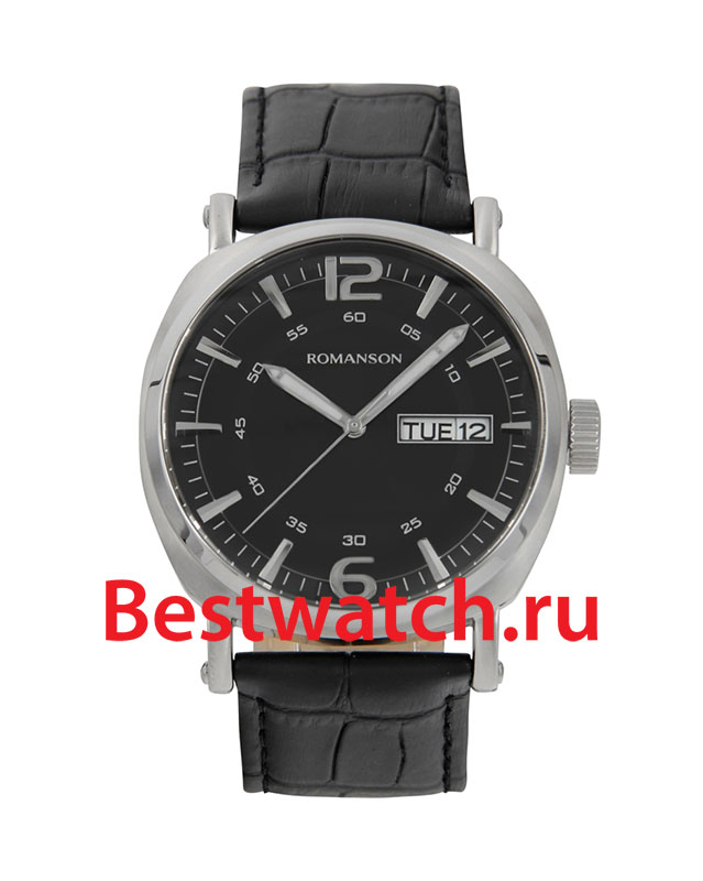Часы Romanson Leather TL9214MW(BK)