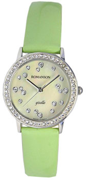 Часы Romanson Lady Jewelry RL7214QLW(GREEN)