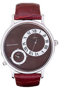 Часы Romanson Leather TL1212SMW(BN)BN
