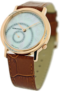 Часы Romanson Leather TL6155QLR(WH)